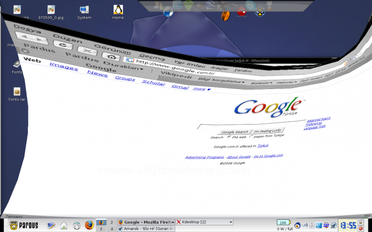 3D Masa &Uuml;st&uuml; ve Pencere Efektleri