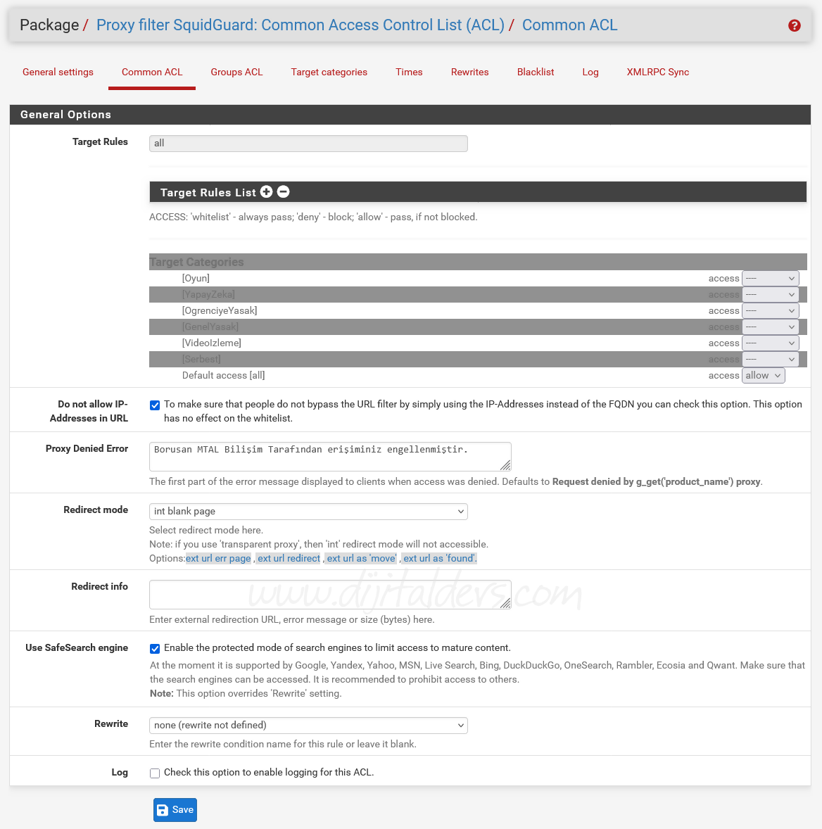 pfSense Sertifika Korumalı Ayarlar (MEB Hattında da çalışmakta)